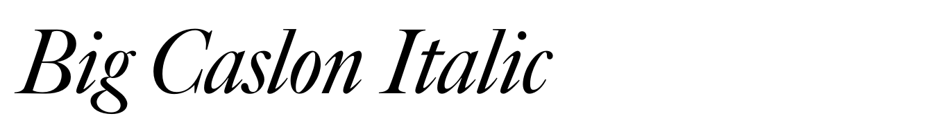 Big Caslon Italic